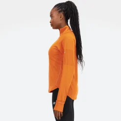 ODZIEZ BIEGOWA|BIEGANIE*New Balance ODZIEZ BIEGOWA|BIEGANIE Bluza damska WT23252CEN – pomarańczowa