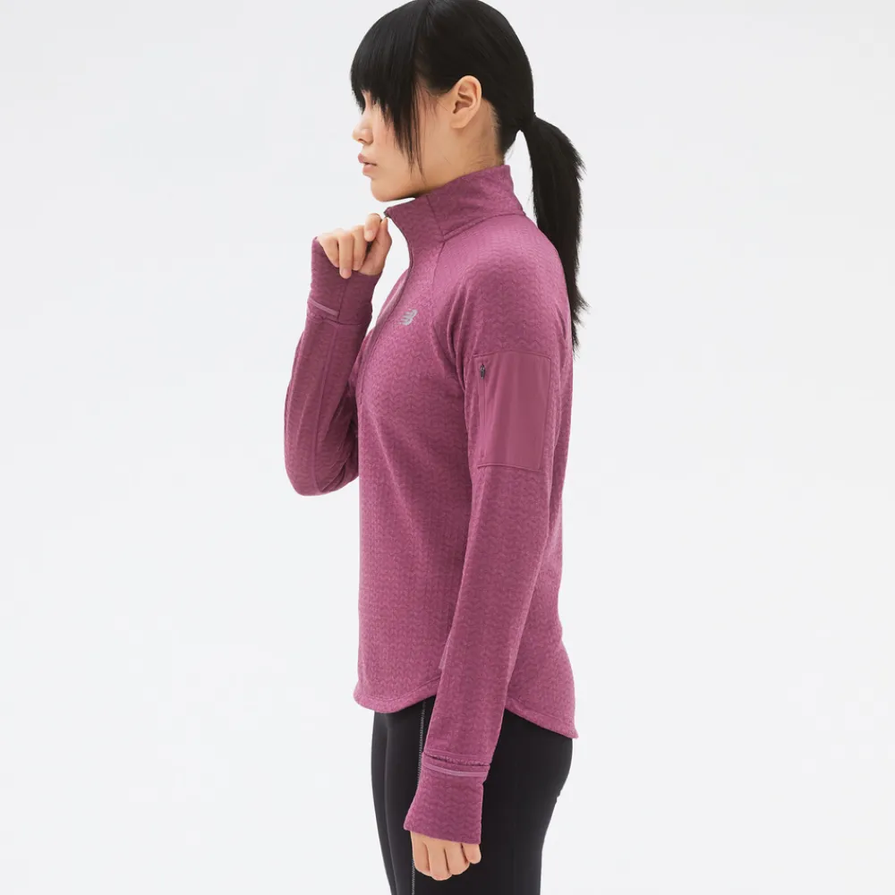 ODZIEZ BIEGOWA|BIEGANIE*New Balance ODZIEZ BIEGOWA|BIEGANIE Bluza damska WT23252RNH – różowa