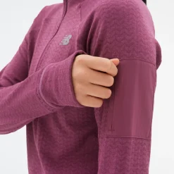 ODZIEZ BIEGOWA|BIEGANIE*New Balance ODZIEZ BIEGOWA|BIEGANIE Bluza damska WT23252RNH – różowa