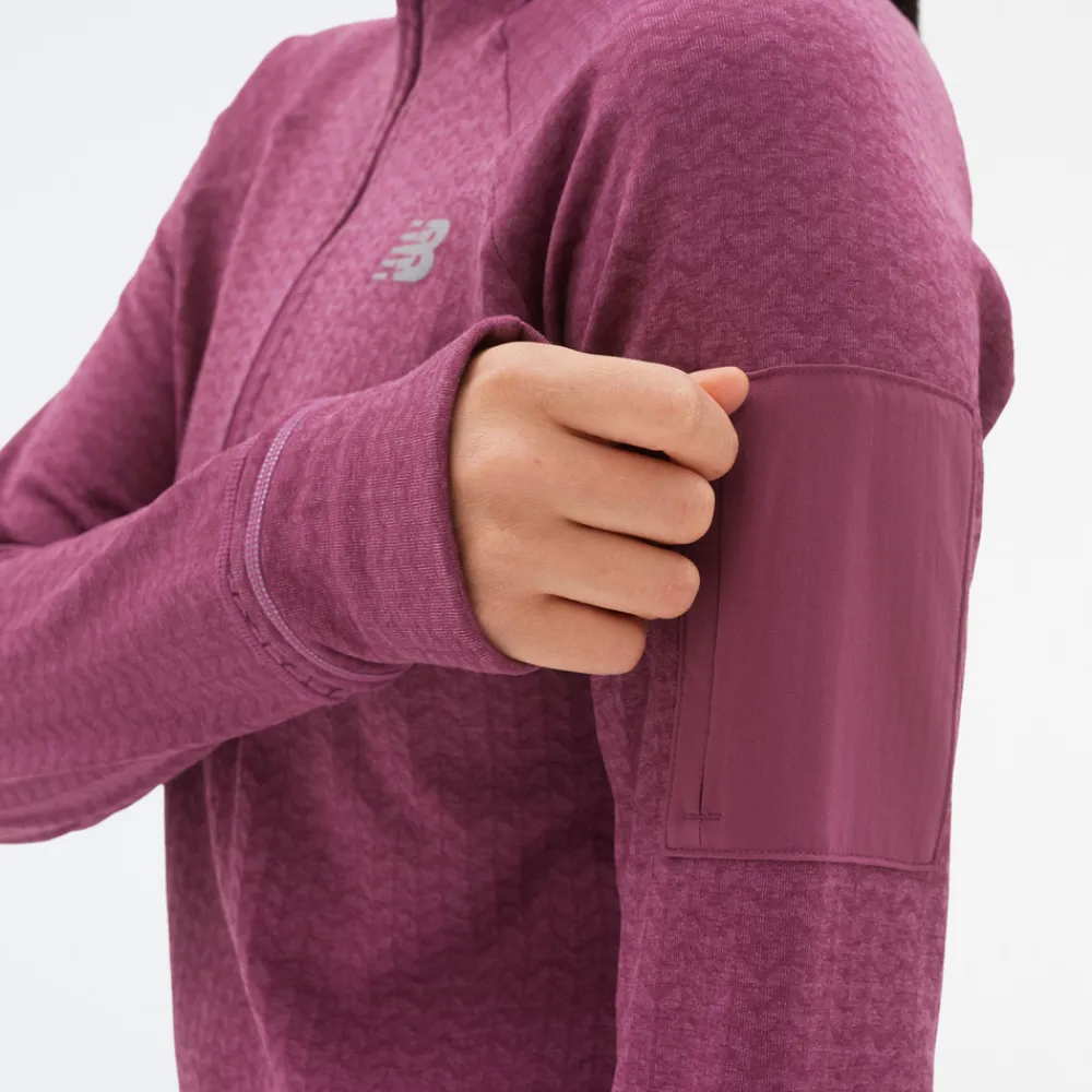 ODZIEZ BIEGOWA|BIEGANIE*New Balance ODZIEZ BIEGOWA|BIEGANIE Bluza damska WT23252RNH – różowa