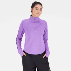 ODZIEZ BIEGOWA|BIEGANIE*New Balance ODZIEZ BIEGOWA|BIEGANIE Bluza damska WT23273EPH – fioletowa