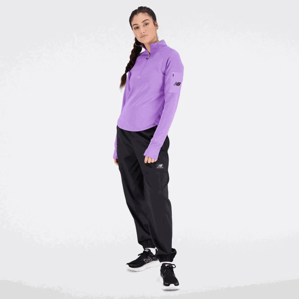 ODZIEZ BIEGOWA|BIEGANIE*New Balance ODZIEZ BIEGOWA|BIEGANIE Bluza damska WT23273EPH – fioletowa