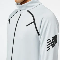 ODZIEZ BIEGOWA|BIEGANIE*New Balance ODZIEZ BIEGOWA|BIEGANIE Bluza męska MJ23090LAN – białe