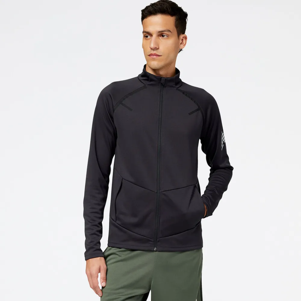 ODZIEZ BIEGOWA|BIEGANIE*New Balance ODZIEZ BIEGOWA|BIEGANIE Bluza męska MJ23090PHM – czarne