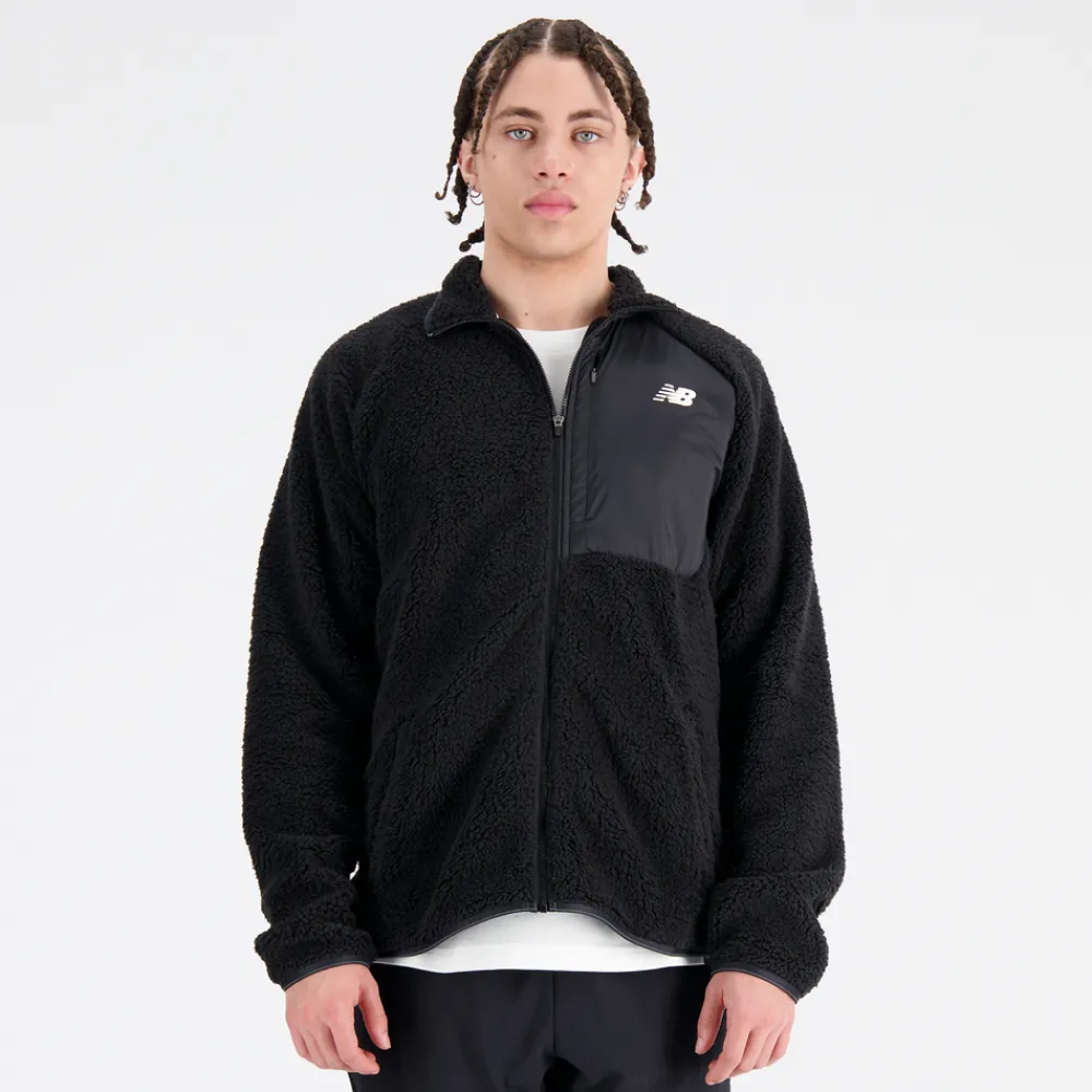 ODZIEZ BIEGOWA|BIEGANIE*New Balance ODZIEZ BIEGOWA|BIEGANIE Bluza męska MJ33285BK – czarna