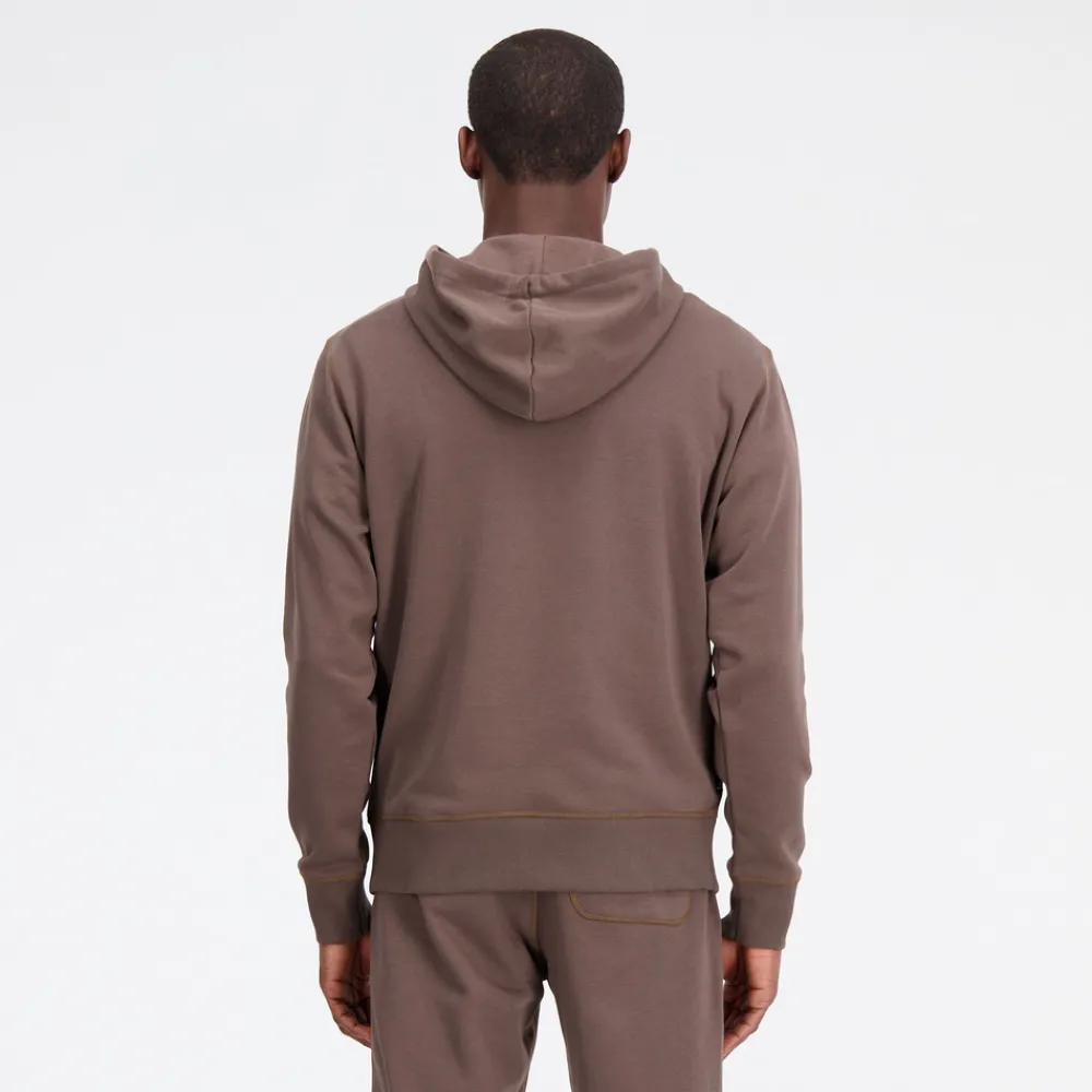 New Balance Bluza męska MT33508DUO – brązowa