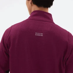 ODZIEZ BIEGOWA|BIEGANIE*New Balance ODZIEZ BIEGOWA|BIEGANIE Bluza męska MT23252DET – bordowa