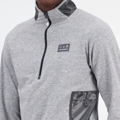 ODZIEZ BIEGOWA|BIEGANIE*New Balance ODZIEZ BIEGOWA|BIEGANIE Bluza męska MT31273SXY – szara
