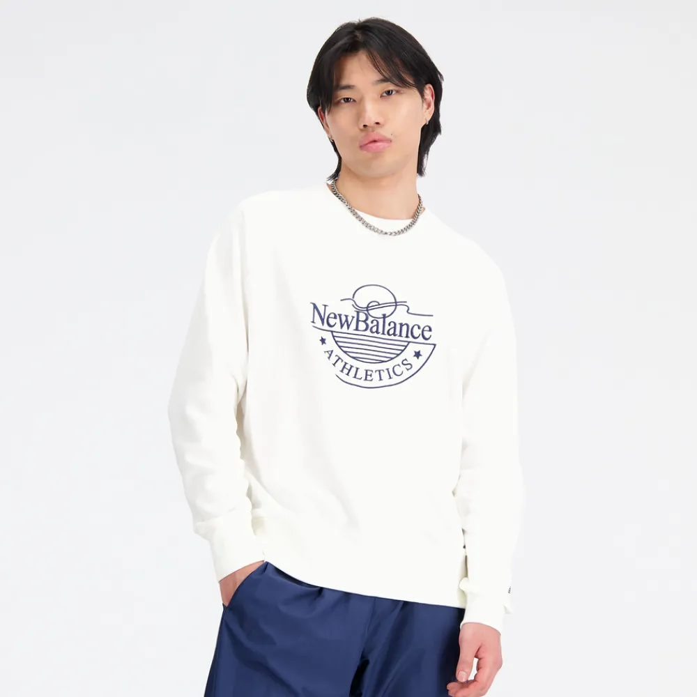 New Balance Bluza męska MT33506SST – biała