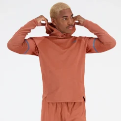 ODZIEZ BIEGOWA|BIEGANIE*New Balance ODZIEZ BIEGOWA|BIEGANIE Bluza męska MT31289MHY – pomarańczowe