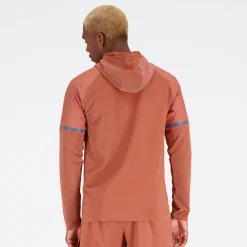 ODZIEZ BIEGOWA|BIEGANIE*New Balance ODZIEZ BIEGOWA|BIEGANIE Bluza męska MT31289MHY – pomarańczowe