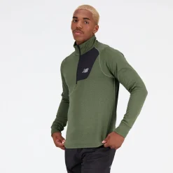 ODZIEZ BIEGOWA|BIEGANIE*New Balance ODZIEZ BIEGOWA|BIEGANIE Bluza męska MT23252DO1 – zielona