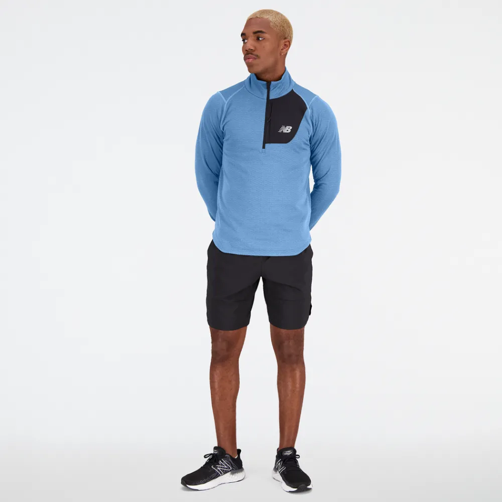 ODZIEZ BIEGOWA|BIEGANIE*New Balance ODZIEZ BIEGOWA|BIEGANIE Bluza męska MT23252HBT – niebieska