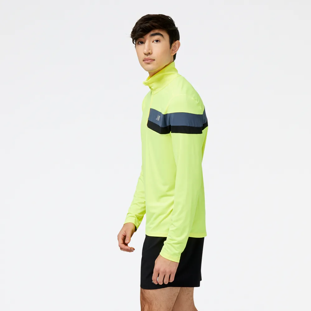 ODZIEZ BIEGOWA|BIEGANIE*New Balance ODZIEZ BIEGOWA|BIEGANIE Bluza męska MT23227CSN – żółta