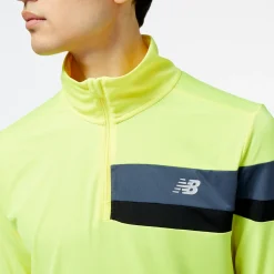 ODZIEZ BIEGOWA|BIEGANIE*New Balance ODZIEZ BIEGOWA|BIEGANIE Bluza męska MT23227CSN – żółta