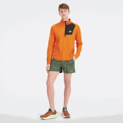 ODZIEZ BIEGOWA|BIEGANIE*New Balance ODZIEZ BIEGOWA|BIEGANIE Bluza męska MT23252CEN – pomarańczowa