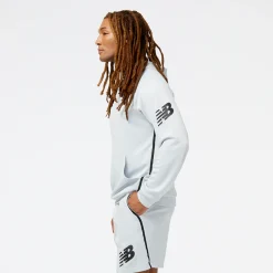 ODZIEZ BIEGOWA|BIEGANIE*New Balance ODZIEZ BIEGOWA|BIEGANIE Bluza męska MT31126LAN – biała