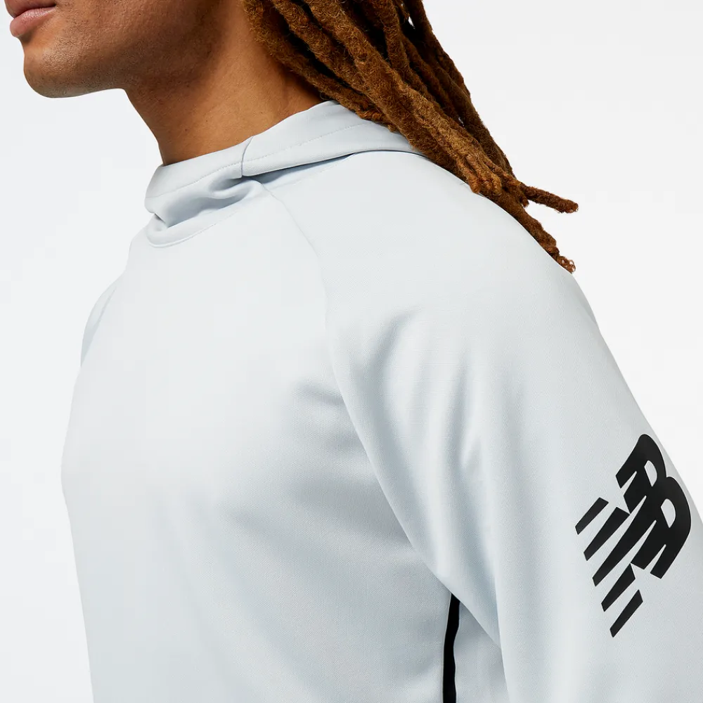 ODZIEZ BIEGOWA|BIEGANIE*New Balance ODZIEZ BIEGOWA|BIEGANIE Bluza męska MT31126LAN – biała