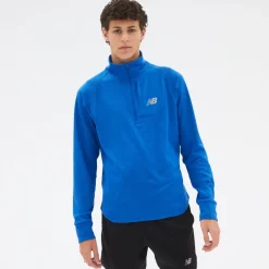 ODZIEZ BIEGOWA|BIEGANIE*New Balance ODZIEZ BIEGOWA|BIEGANIE Bluza męska MT23252CH1 – niebieska