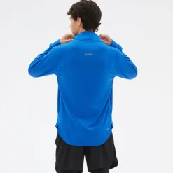 ODZIEZ BIEGOWA|BIEGANIE*New Balance ODZIEZ BIEGOWA|BIEGANIE Bluza męska MT23252CH1 – niebieska