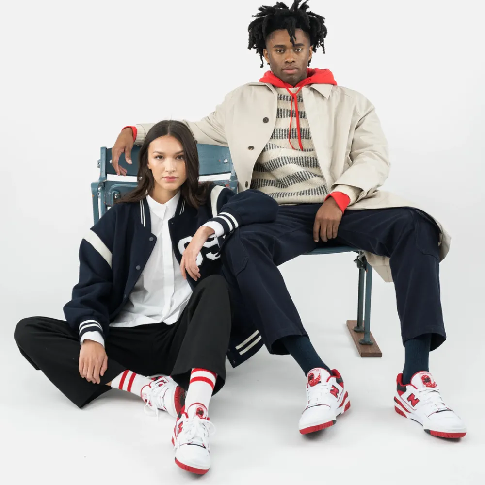 New Balance Buty męskie BB550SE1 – biało-czerwone