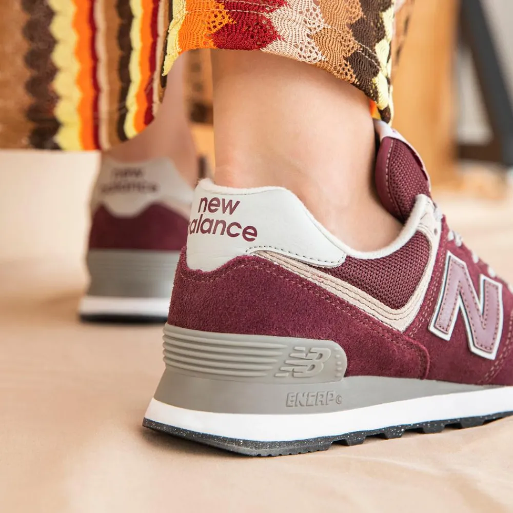 New Balance Buty WL574EVM – bordowe