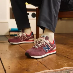 New Balance Buty unisex U574RX2 – bordowe
