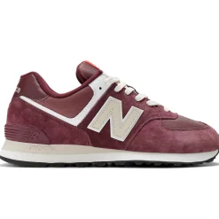 New Balance Buty unisex U574HMG – bordowe
