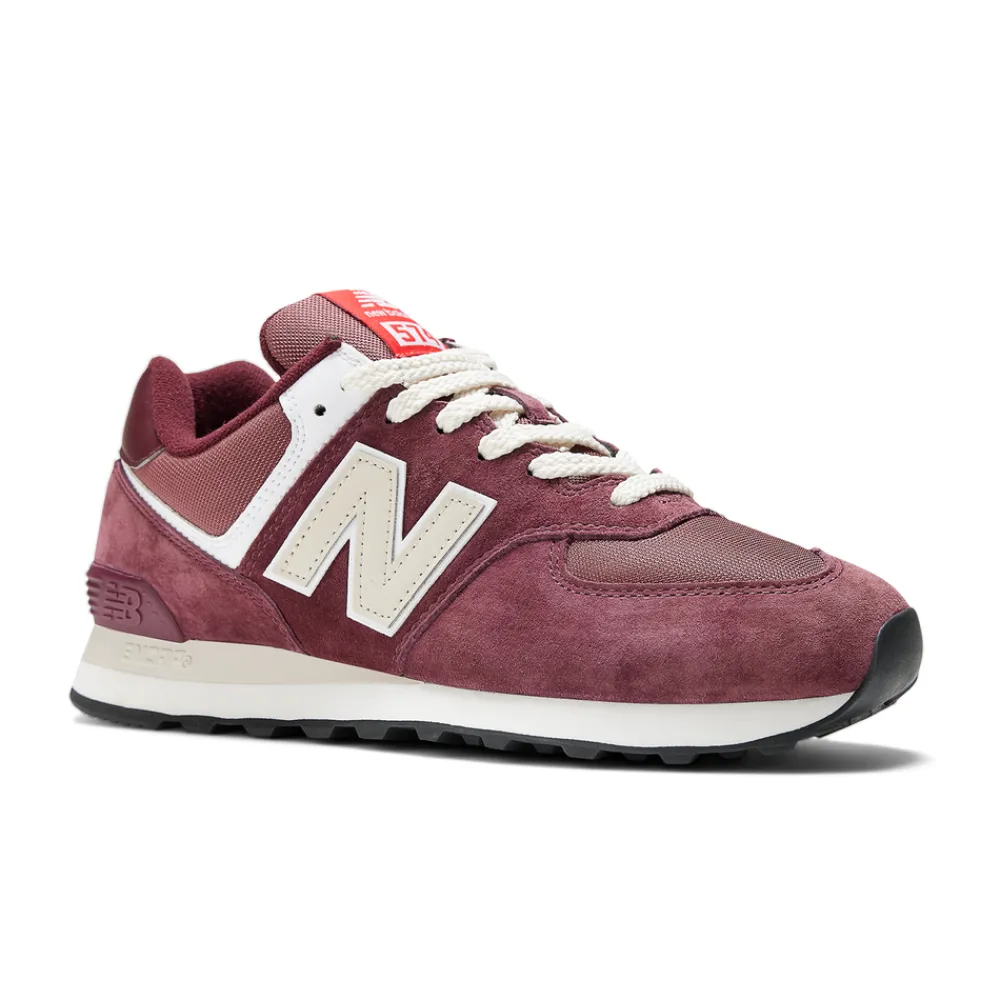 New Balance Buty unisex U574HMG – bordowe