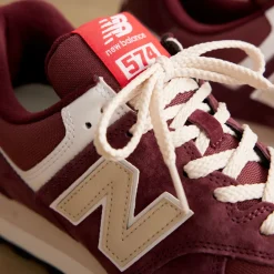 New Balance Buty unisex U574HMG – bordowe
