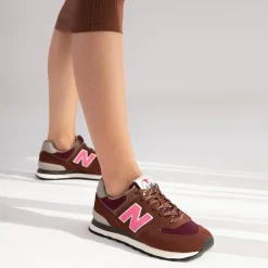 New Balance Buty unisex U574GR2 – bordowe