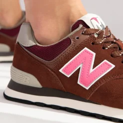 New Balance Buty unisex U574GR2 – bordowe