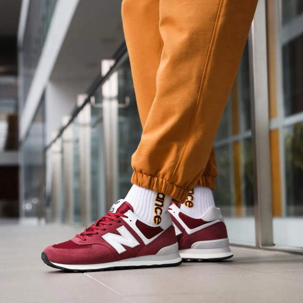 New Balance Buty unisex U574MR2 – bordowe