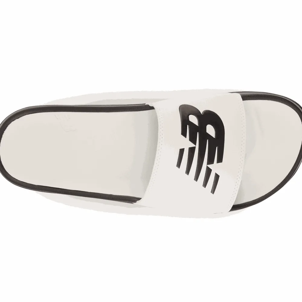 New Balance Klapki unisex SUF200B2 – czarno–białe