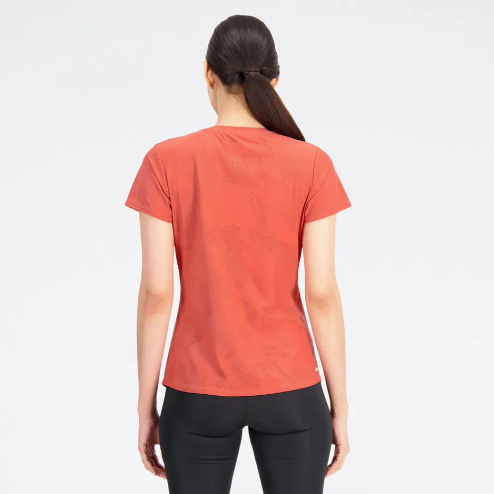 ODZIEZ BIEGOWA|BIEGANIE*New Balance ODZIEZ BIEGOWA|BIEGANIE Koszulka damska WT33281ASU – pomarańczowa