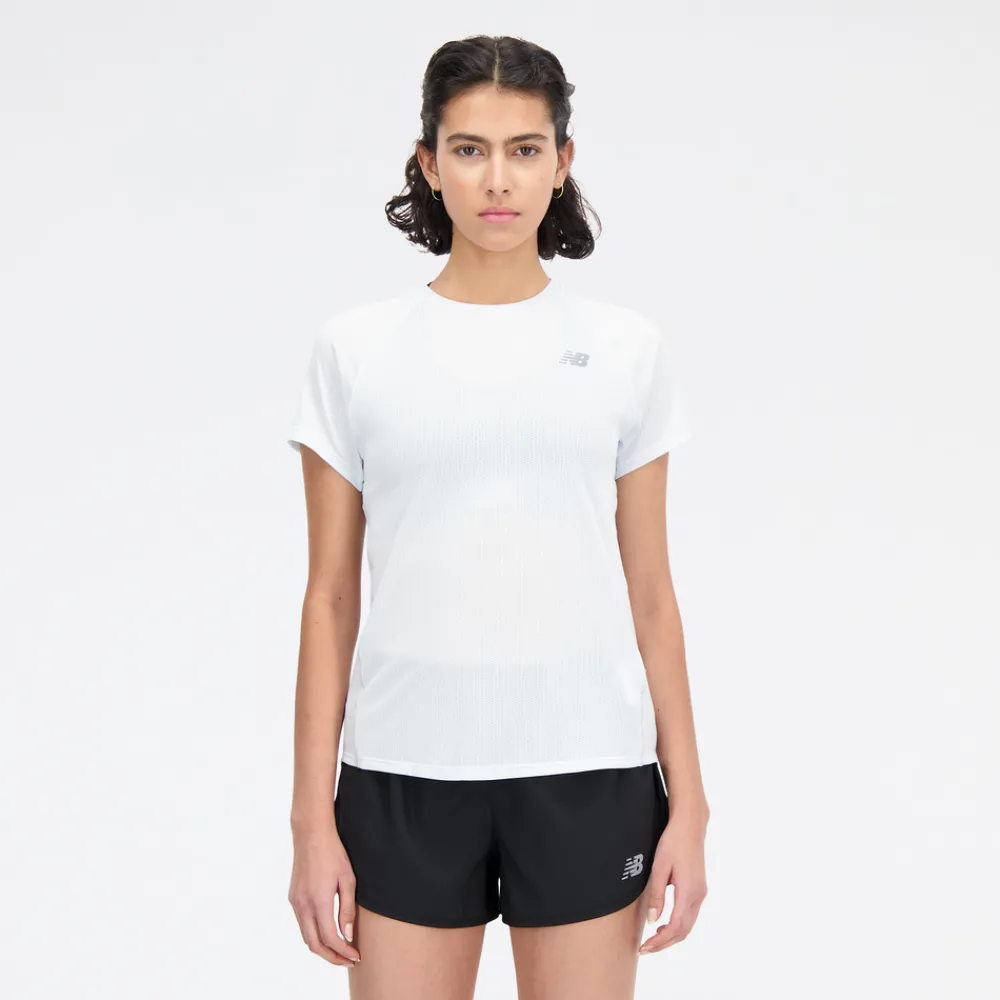 ODZIEZ BIEGOWA|BIEGANIE*New Balance ODZIEZ BIEGOWA|BIEGANIE Koszulka damska WT21262IBH – biała