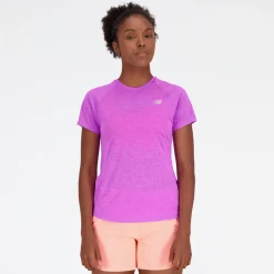 ODZIEZ BIEGOWA|BIEGANIE*New Balance ODZIEZ BIEGOWA|BIEGANIE Koszulka damska WT21262OOR – fioletowe