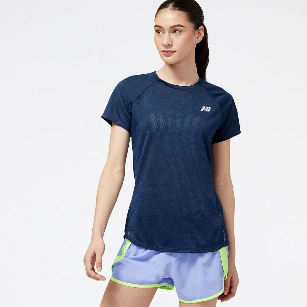 ODZIEZ BIEGOWA|BIEGANIE*New Balance ODZIEZ BIEGOWA|BIEGANIE Koszulka damska WT21262NIH – granatowa