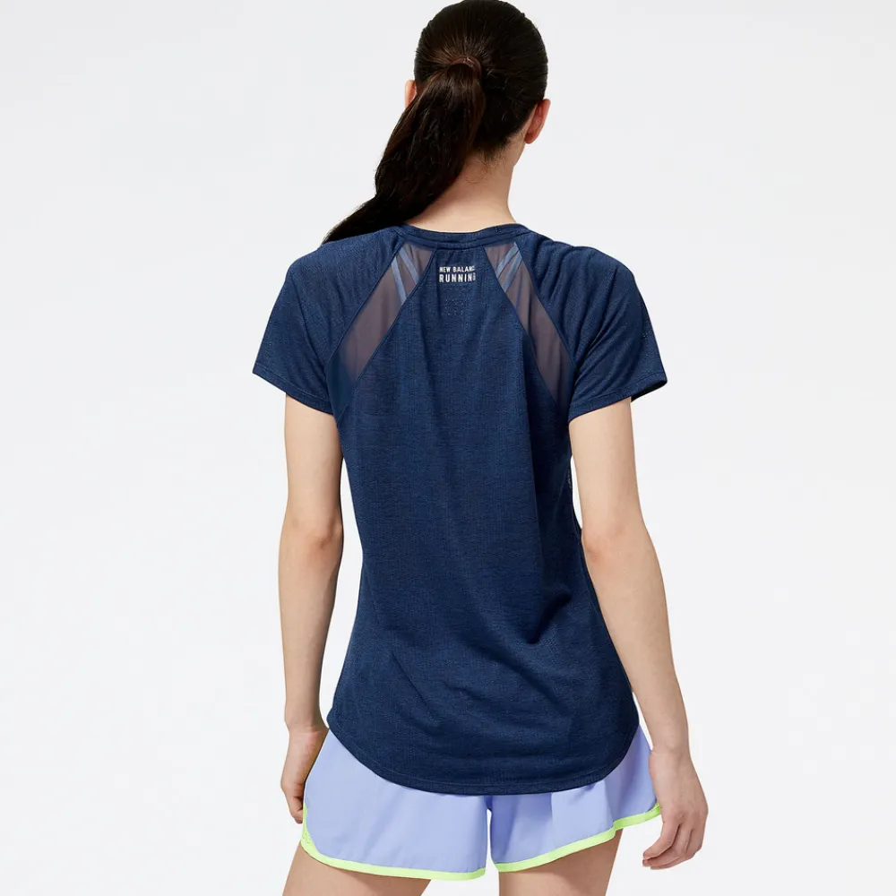 ODZIEZ BIEGOWA|BIEGANIE*New Balance ODZIEZ BIEGOWA|BIEGANIE Koszulka damska WT21262NIH – granatowa
