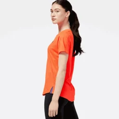 ODZIEZ BIEGOWA|BIEGANIE*New Balance ODZIEZ BIEGOWA|BIEGANIE Koszulka damska WT23281ERE – pomarańczowa
