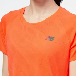 ODZIEZ BIEGOWA|BIEGANIE*New Balance ODZIEZ BIEGOWA|BIEGANIE Koszulka damska WT23281ERE – pomarańczowa