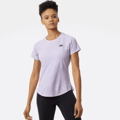 ODZIEZ BIEGOWA|BIEGANIE*New Balance ODZIEZ BIEGOWA|BIEGANIE Koszulka damska WT23281CYI – fioletowa