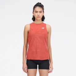 ODZIEZ BIEGOWA|BIEGANIE*New Balance ODZIEZ BIEGOWA|BIEGANIE Koszulka damska WT33280ASU – pomarańczowa