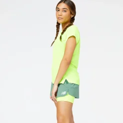ODZIEZ BIEGOWA|BIEGANIE*New Balance ODZIEZ BIEGOWA|BIEGANIE Koszulka damska WT23277PXG – zielona