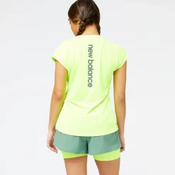 ODZIEZ BIEGOWA|BIEGANIE*New Balance ODZIEZ BIEGOWA|BIEGANIE Koszulka damska WT23277PXG – zielona