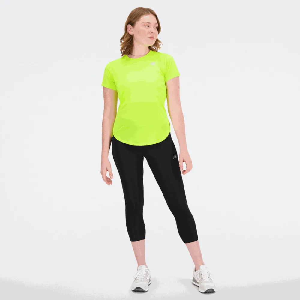 ODZIEZ BIEGOWA|BIEGANIE*New Balance ODZIEZ BIEGOWA|BIEGANIE Koszulka damska WT23222THW – zielona