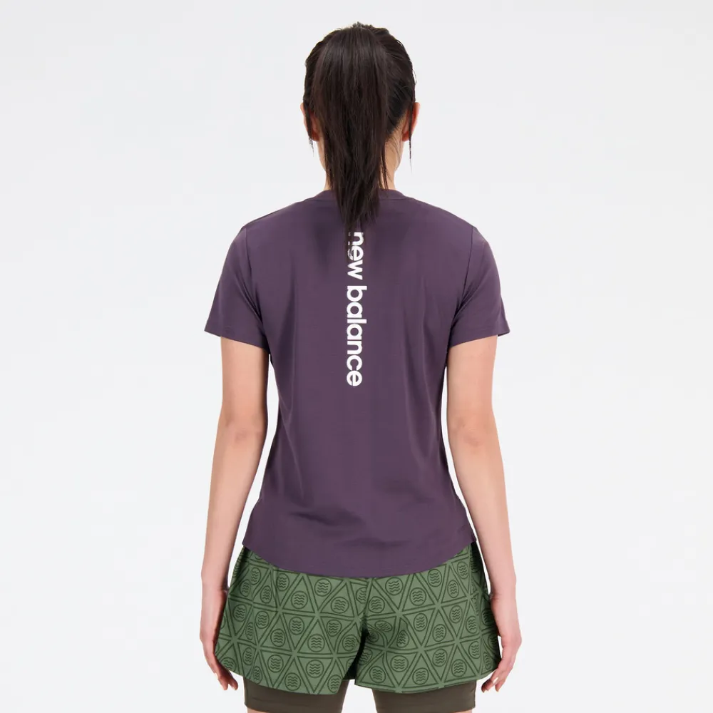 ODZIEZ BIEGOWA|BIEGANIE*New Balance ODZIEZ BIEGOWA|BIEGANIE Koszulka damska WT33277ILL – fioletowa