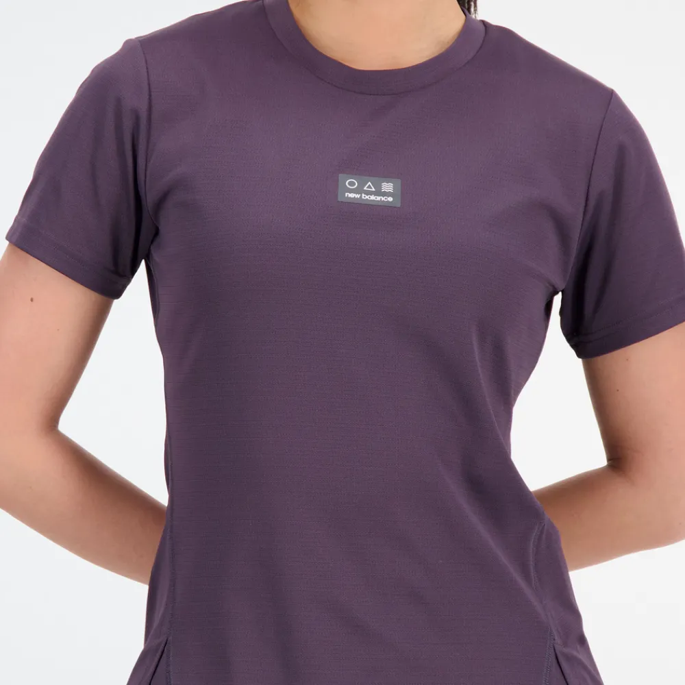 ODZIEZ BIEGOWA|BIEGANIE*New Balance ODZIEZ BIEGOWA|BIEGANIE Koszulka damska WT33277ILL – fioletowa