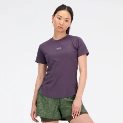 ODZIEZ BIEGOWA|BIEGANIE*New Balance ODZIEZ BIEGOWA|BIEGANIE Koszulka damska WT33277ILL – fioletowa