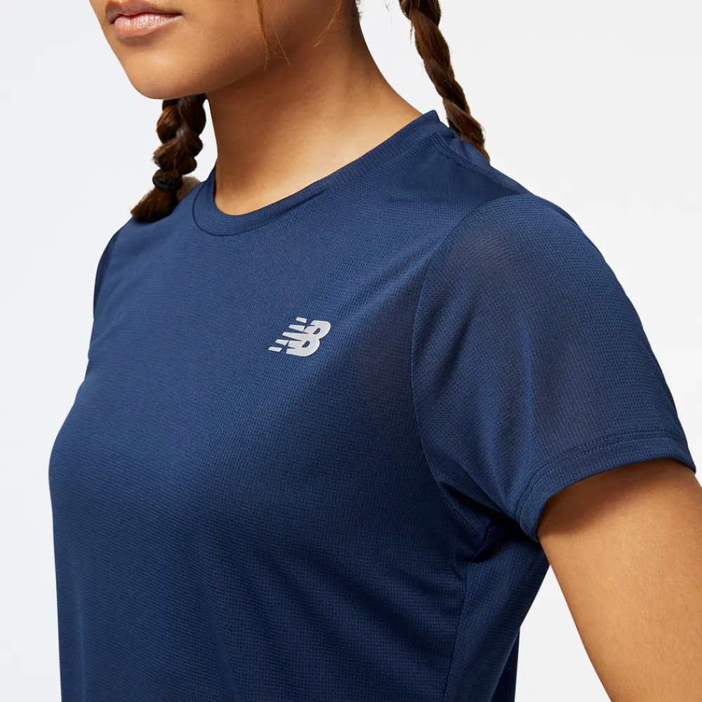 ODZIEZ BIEGOWA|BIEGANIE*New Balance ODZIEZ BIEGOWA|BIEGANIE Koszulka damska WT23222NGO – granatowa